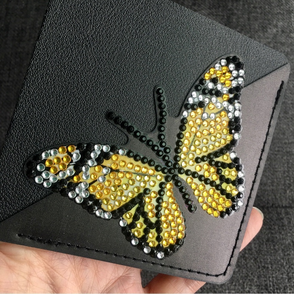 Diamond Art Butterfly Corner Bookmark, Colorful, Sparkly (YELLOW/BLACK) - Picture 7 of 17
